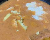 A picture of step 3 of Paneer in rich cashew tomato gravy.