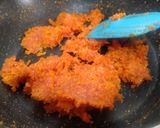 A picture of step 5 of Carrot Halwa stuffed Chila with Rabdi.