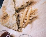 A picture of step 5 of Arabic paratha (street style).