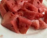A picture of step 1 of Watermelon 🍉 ice cream 🍨.