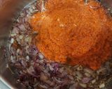 A picture of step 2 of Chana dal arbi.