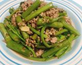 รูปขั้นตอนการทำที่ 3 ของ ผัดผักบุ้งหมูสับ คีโต