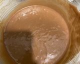 A picture of step 2 of Chocolate cake with chocolate base in microwave.