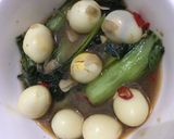 Foto langkah ke 6 dari resep Tumis Sawi Hijau Telor Puyuh.