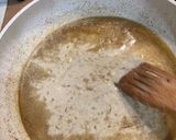 A picture of step 3 of Shqmeruli - Georgian chicken with garlic 🧄.