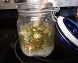 A picture of step 2 of Pickled Jalapeños +.