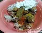 A picture of step 1 of Sira Masala/Goat Head Yoghurt Gravy.