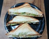 A picture of step 2 of Avocado toast sandwich.