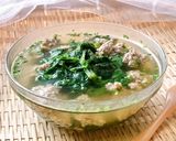 Hình bước làm 4 của món Canh Rau Xà Lách Xoong Thịt Bằm Thả Viên