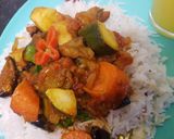 A picture of step 6 of Zucchini & aubergine curry.