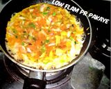 A picture of step 3 of Memon's fusion omelet.