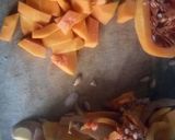 A picture of step 1 of Butternut squash and milk chapatis.