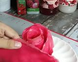 Gambar langkah 6 resipi Rose laici mille crepe cake.