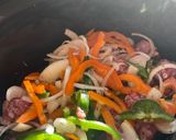 A picture of step 2 of Sausage and peppers (crockpot).