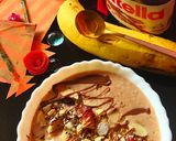 A picture of step 3 of Banana Nutella smoothie Bowl.
