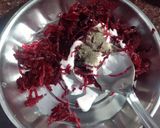 A picture of step 1 of Beetroot 3 tier sandwich.