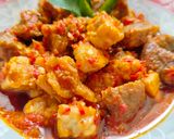 Foto langkah ke 2 dari resep Tumis pedas daging dan tempe.