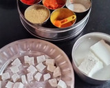 A picture of step 4 of Paneer butter masala without onion and garlic curry 🍛.
