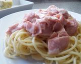 Foto del paso 5 de la receta: Fideos con salsas: Boloñesa y jamón crema