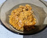 A picture of step 4 of Chilli Fillet, with corn salsa and bulgar wheat.