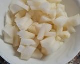 A picture of step 3 of Gorgonzola, Pear, and Speck Risotto.