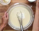A picture of step 2 of Rainbow Crepe Cake.