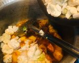 A picture of step 4 of Gobi Aalo.