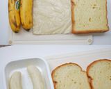 Foto langkah ke 1 dari resep Banana Roll Roti Tawar Pastry.