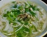 Hình bước làm 3 của món Phở thịt bằm