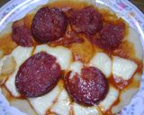 Foto del paso 7 de la receta: Pizza casera de longaniza (de las Tortugas Ninja)