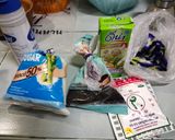 รูปขั้นตอนการทำที่ 1 ของ วุ้นอัญชันนมถั่วเหลืองใส่เม็ดแมงลัก