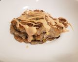 A picture of step 3 of Vegan potatoes green onion pancakes.