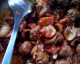 A picture of step 2 of Kofta Balls with Hummus Moutabal.
