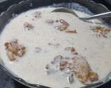 A picture of step 5 of Namkeen Dahi Phulkiyan ! 😋.