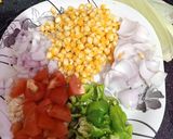 A picture of step 1 of Corn Pasta.