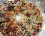 A picture of step 3 of Cheese paneer pepper stuff kulcha.