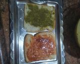 A picture of step 4 of Besan masala toast.