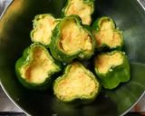 A picture of step 1 of Stuffed cheese capsicum.
