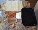 A picture of step 1 of Banitsa.