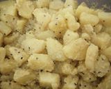 A picture of step 6 of Bengali Aloo posto.