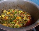 A picture of step 5 of Freanch Beans and Aloo Mater Ki Sabzi.