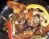 A picture of step 5 of Mushroom n panner chili 😍😍😍.