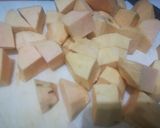 A picture of step 2 of Oven roasted sweet potatoes.