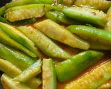 A picture of step 6 of Ridge gourd curry with Lentil Dumplings.