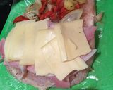 Foto del paso 7 de la receta: Supremas de pollo rellenas con guarnición de vegetales asados