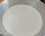 A picture of step 1 of Almond Elaichi Sandesh.