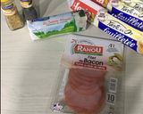 Une image de l'étape 1 de Croissant bacon chèvre et miel.
