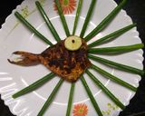 A picture of step 3 of Tareli pomfret macchi.