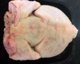 A picture of step 2 of Roast Chicken Sunny Side Up.