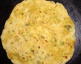 A picture of step 5 of Doodhi Thepala (bottle gourd paratha/indian flat bread).